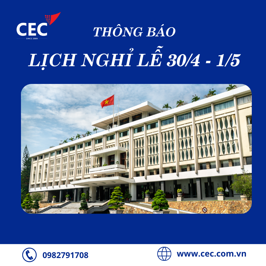 Thông báo lịch nghỉ lễ 30/4-1/5